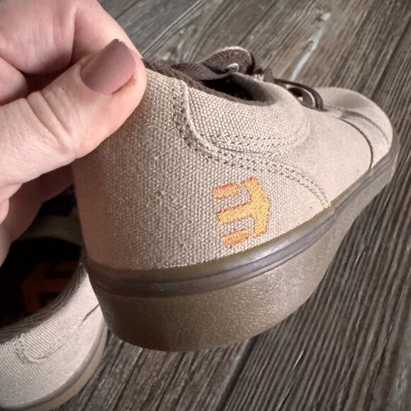 Etnies Mens Canvas Sneakers Beige Brown Lace-Up Casual Shoes Size 9.5 - Picture 4 of 8